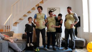 the-highs-and-lows-of-3-dads-as-they-take-on-the-weight-of-being-a-9-month-pregnant-mum-for-on__880